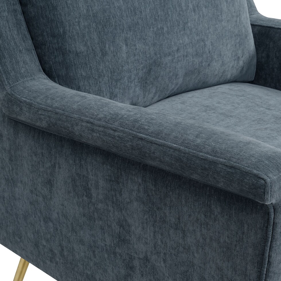 linn blue accent chair   