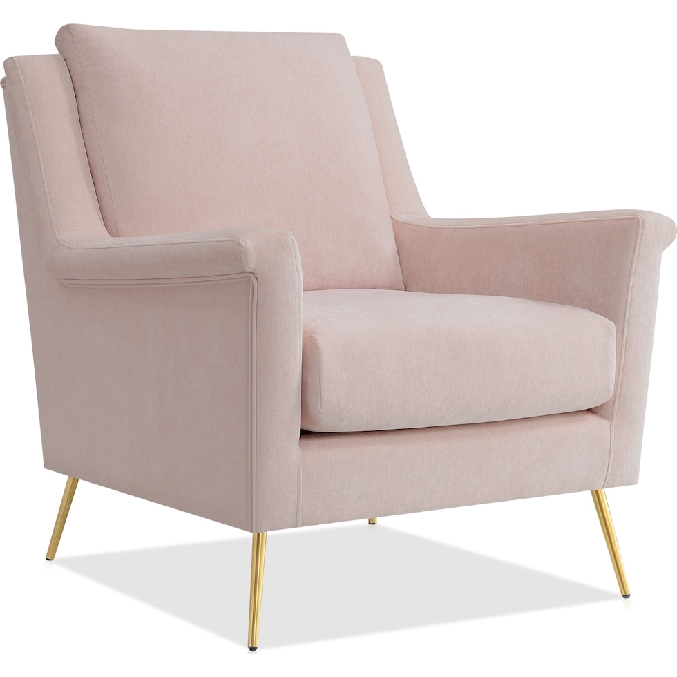 linn pink accent chair   