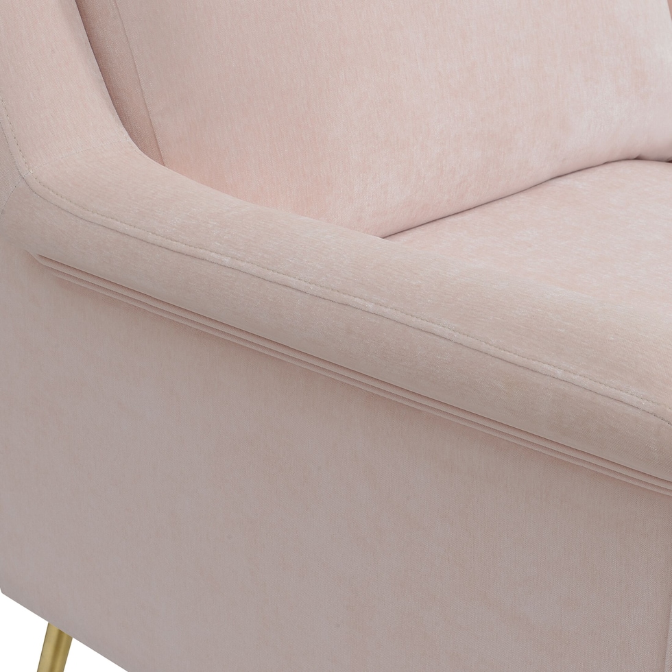 linn pink accent chair   