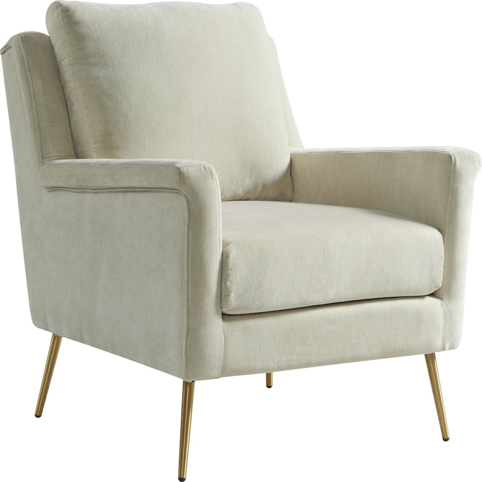 linn white accent chair   