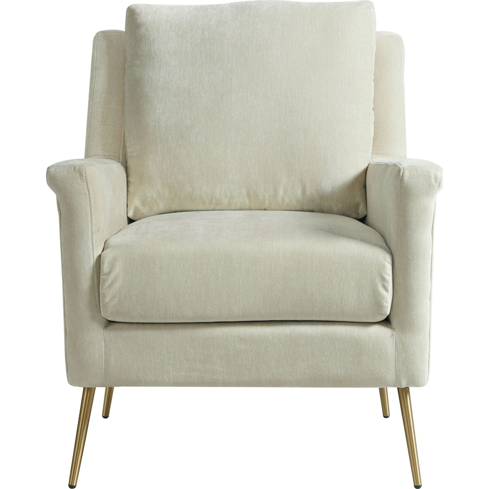 linn white accent chair   