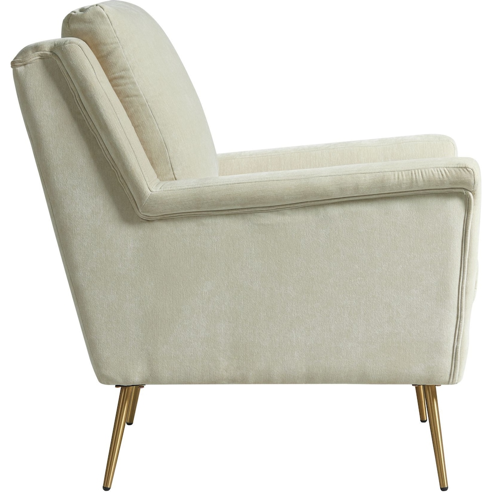 linn white accent chair   