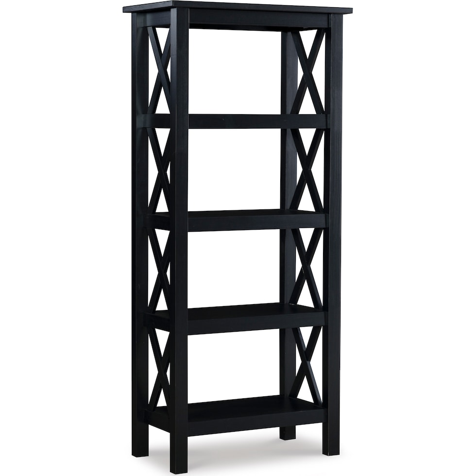 linna black bookcase   