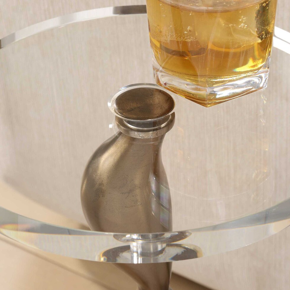lino dark brown drink table   