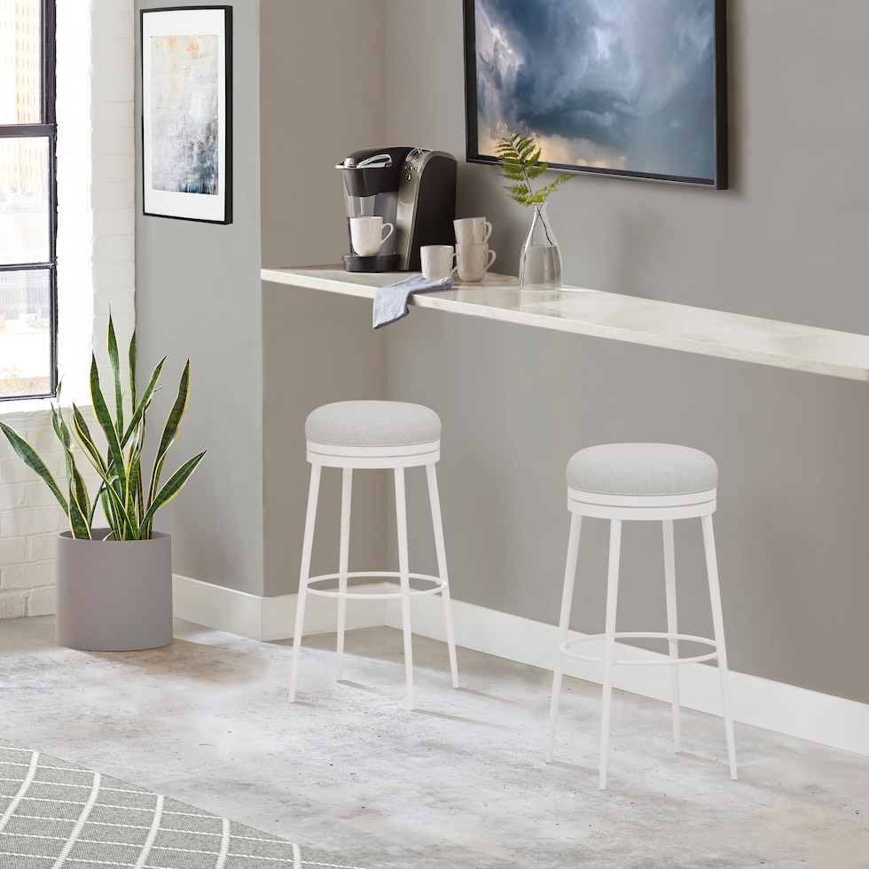 linus swivel bar stool white bar stool   