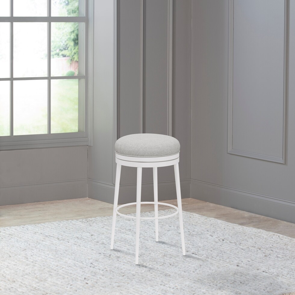 linus white counter height stool   