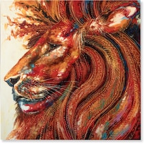 lion orange wall art   