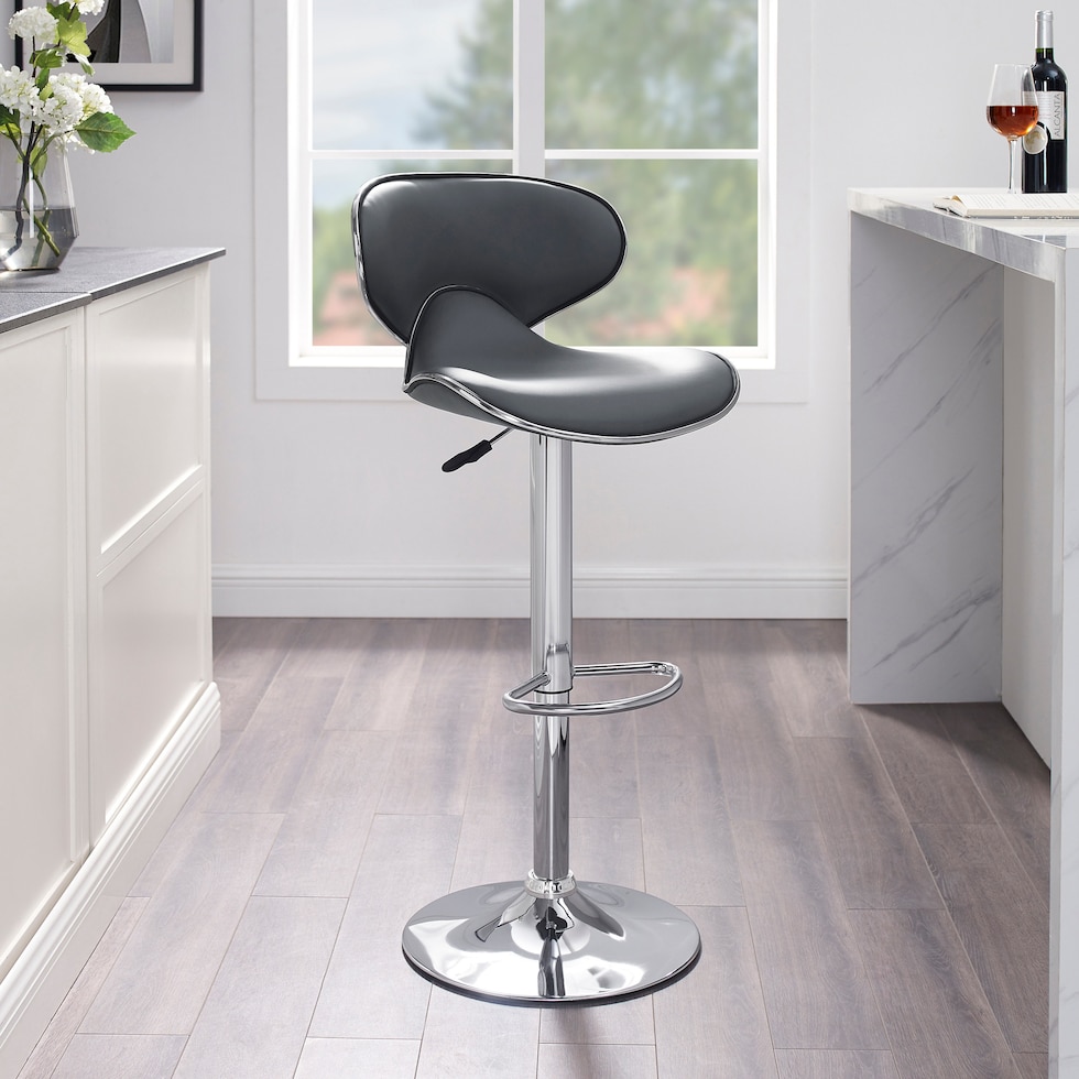 liv gray bar stool   