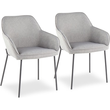 Liv Set of 2 Dining Chairs - Gray