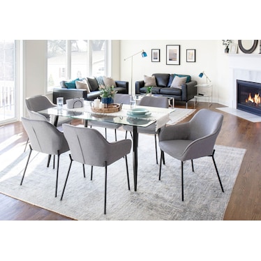 Liv Set of 2 Dining Chairs - Gray