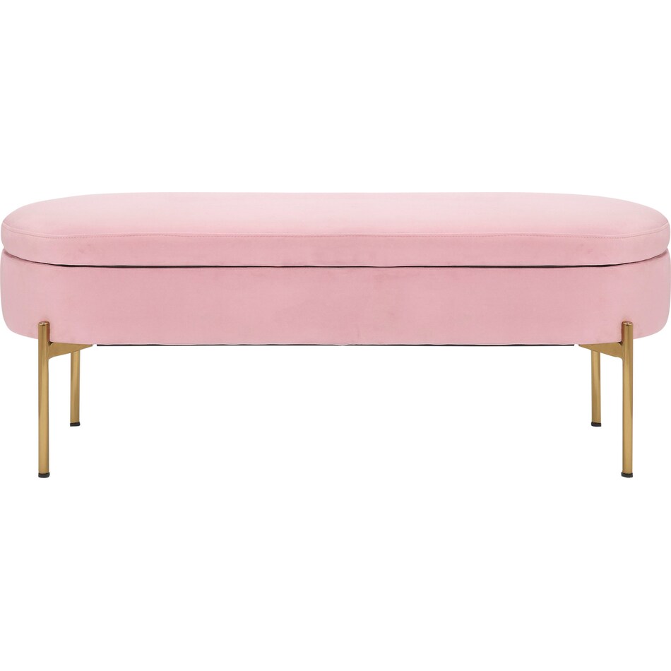 liverpool pink storage bench   