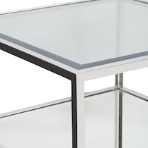 livingston silver end table   