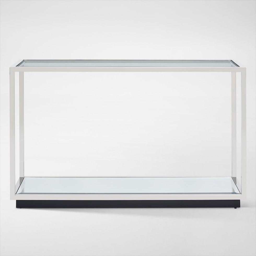 livingston silver sofa table   