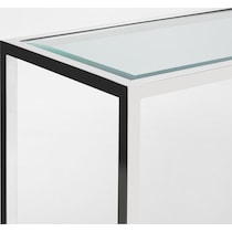 livingston silver sofa table   