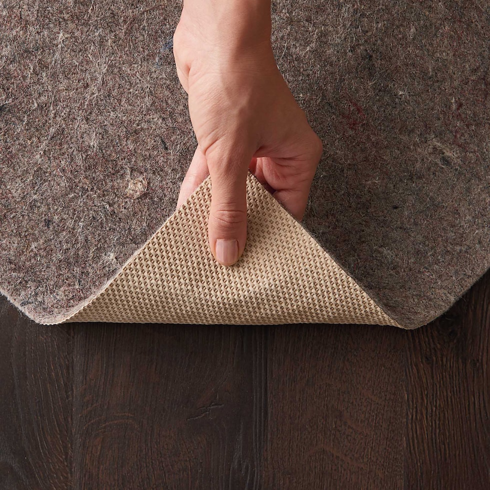 lock light brown rug pad   