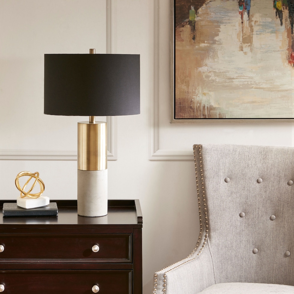 lodi black and gold table lamp   