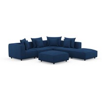 logan blue  pc sectional   