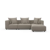 logan gray  pc sectional and ottoman   