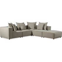 logan gray  pc sectional and ottoman   