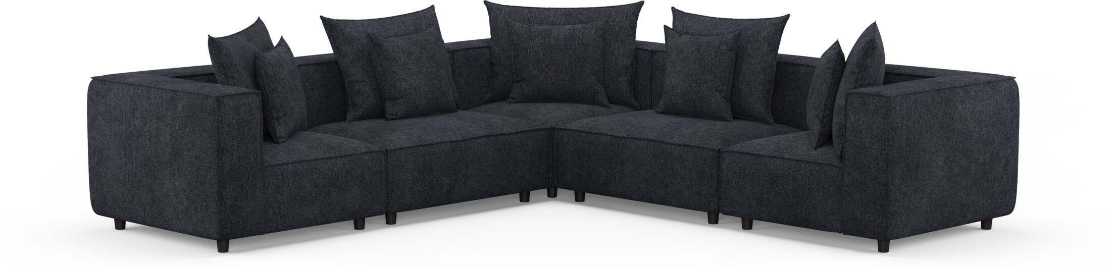 Logan 5Piece Sectional Sherpa Charcoal Value City Furniture