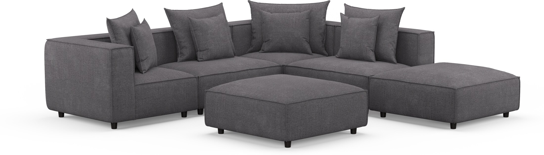 Logan 6Piece Sectional Living Large Charcoal Value City Furniture