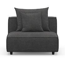 logan gray armless chair   