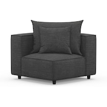logan gray corner chair   