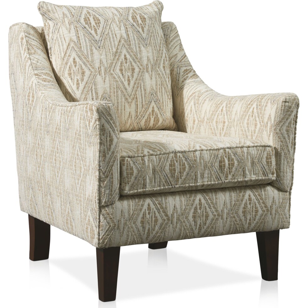 logan ivory accent chair   
