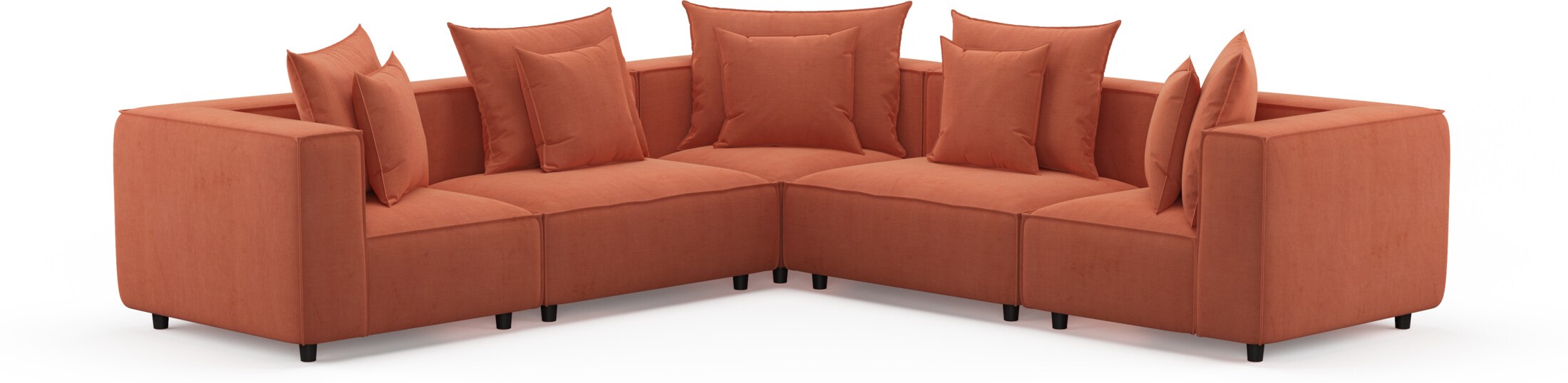 Logan 5Piece Sectional Bella Rosewood Value City Furniture