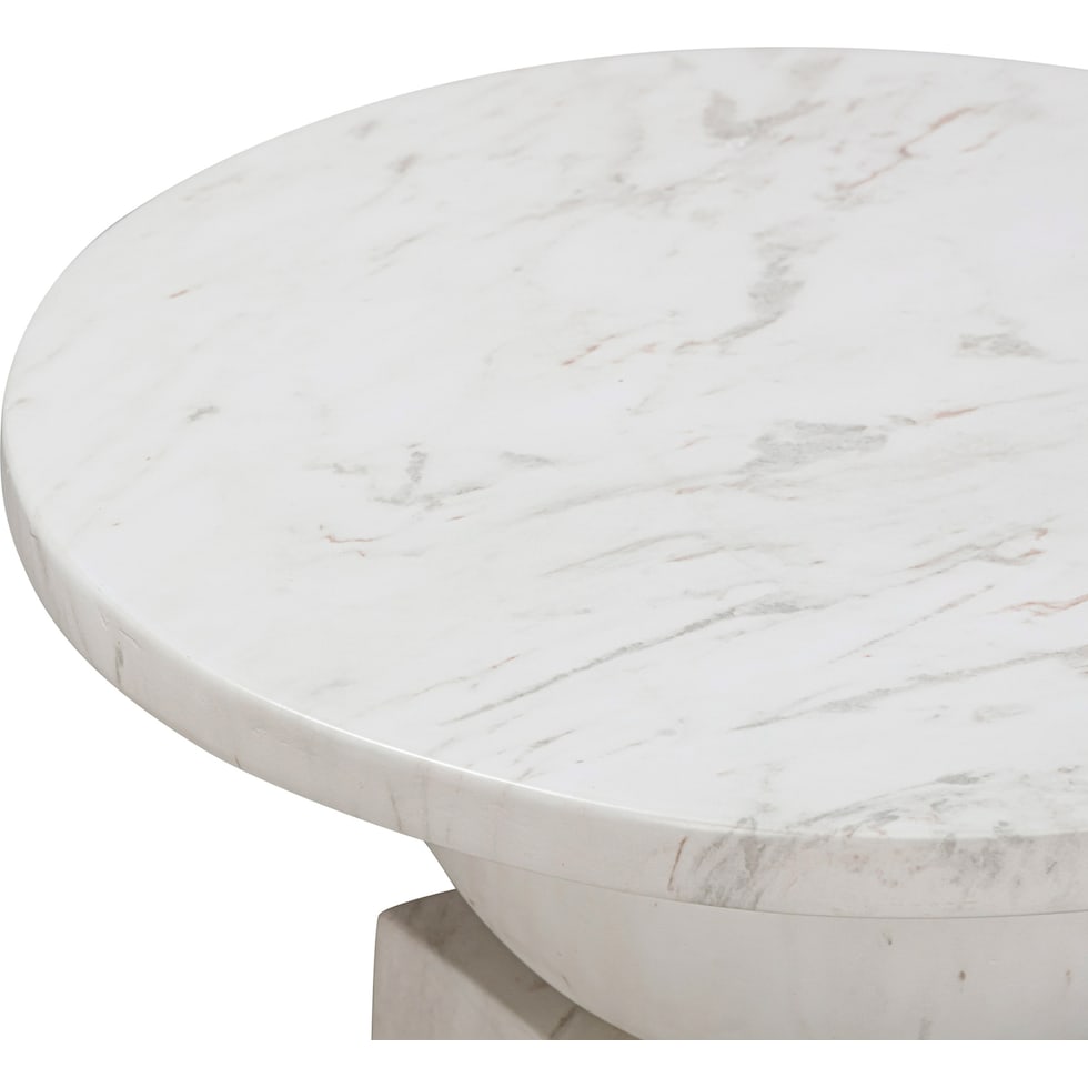 lohan white accent table   