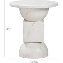 lohan white accent table   