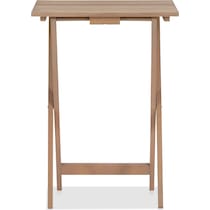 lois light brown tray table   