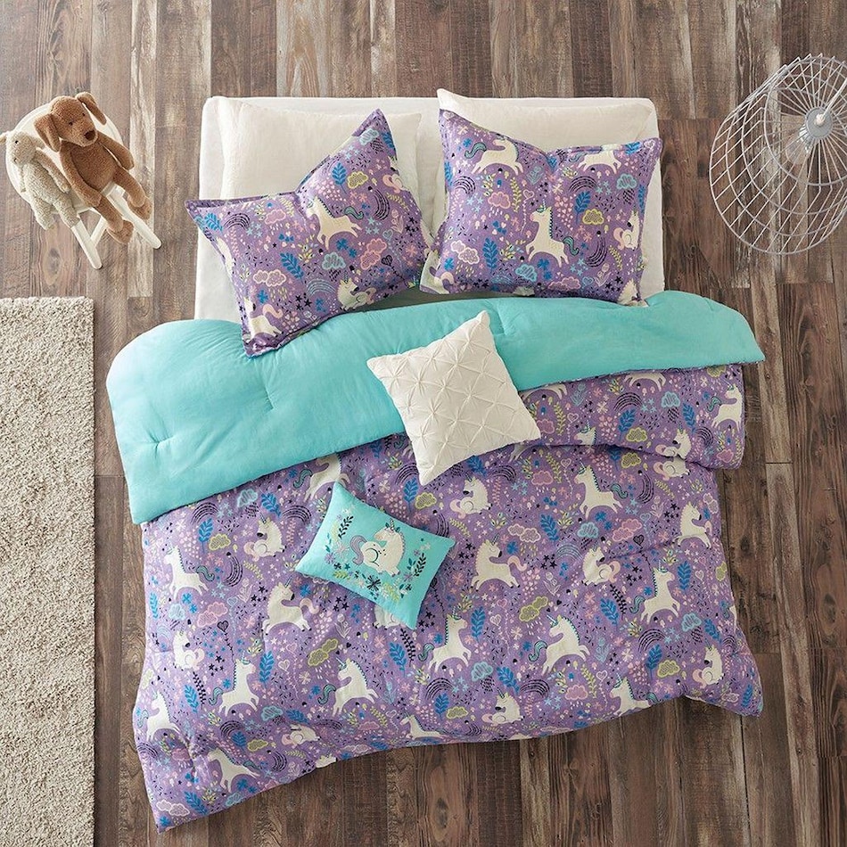 lola bedding purple twin bedding set   