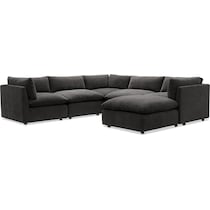 Lola 5-Piece Modern Sectional & Ottoman Set