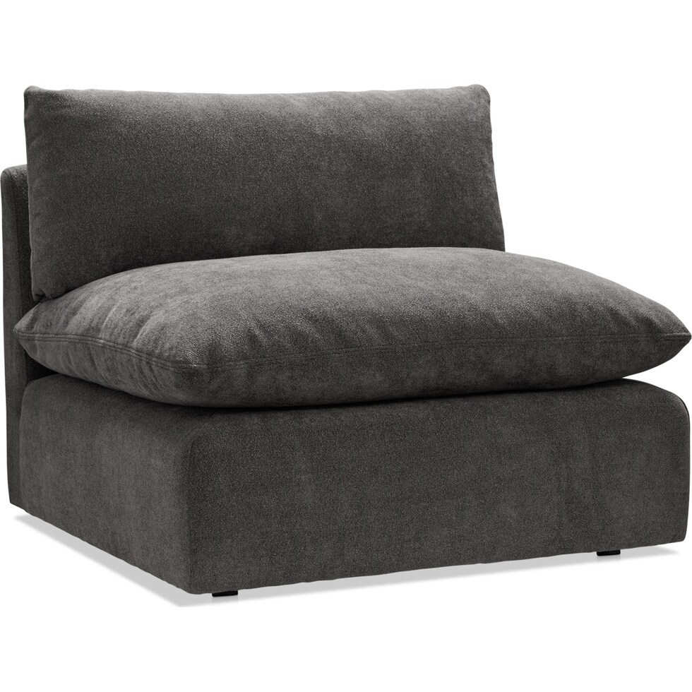 lola gray armless chair   