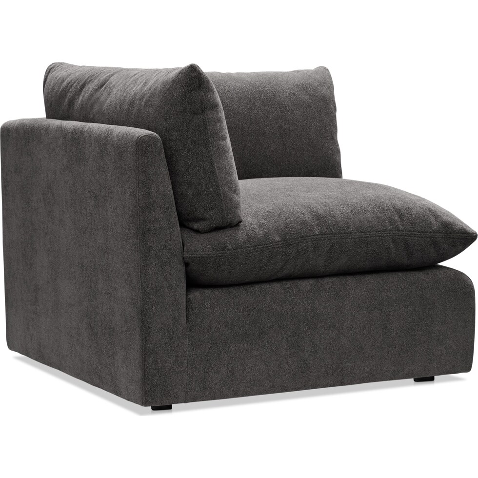 lola gray corner chair   