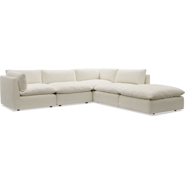 Lola 4-Piece Sectional and Ottoman Set