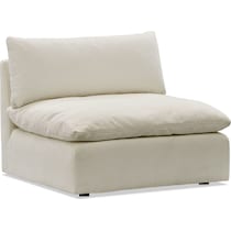lola white armless chair   