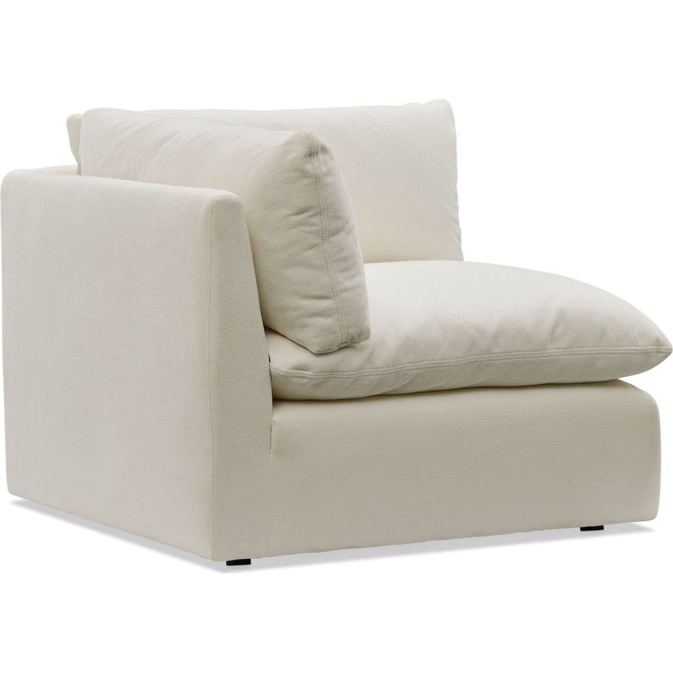 lola white corner chair   