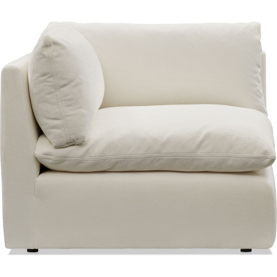 lola white corner chair   
