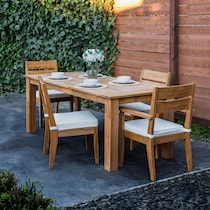 long beach light brown  pc outdoor dining   