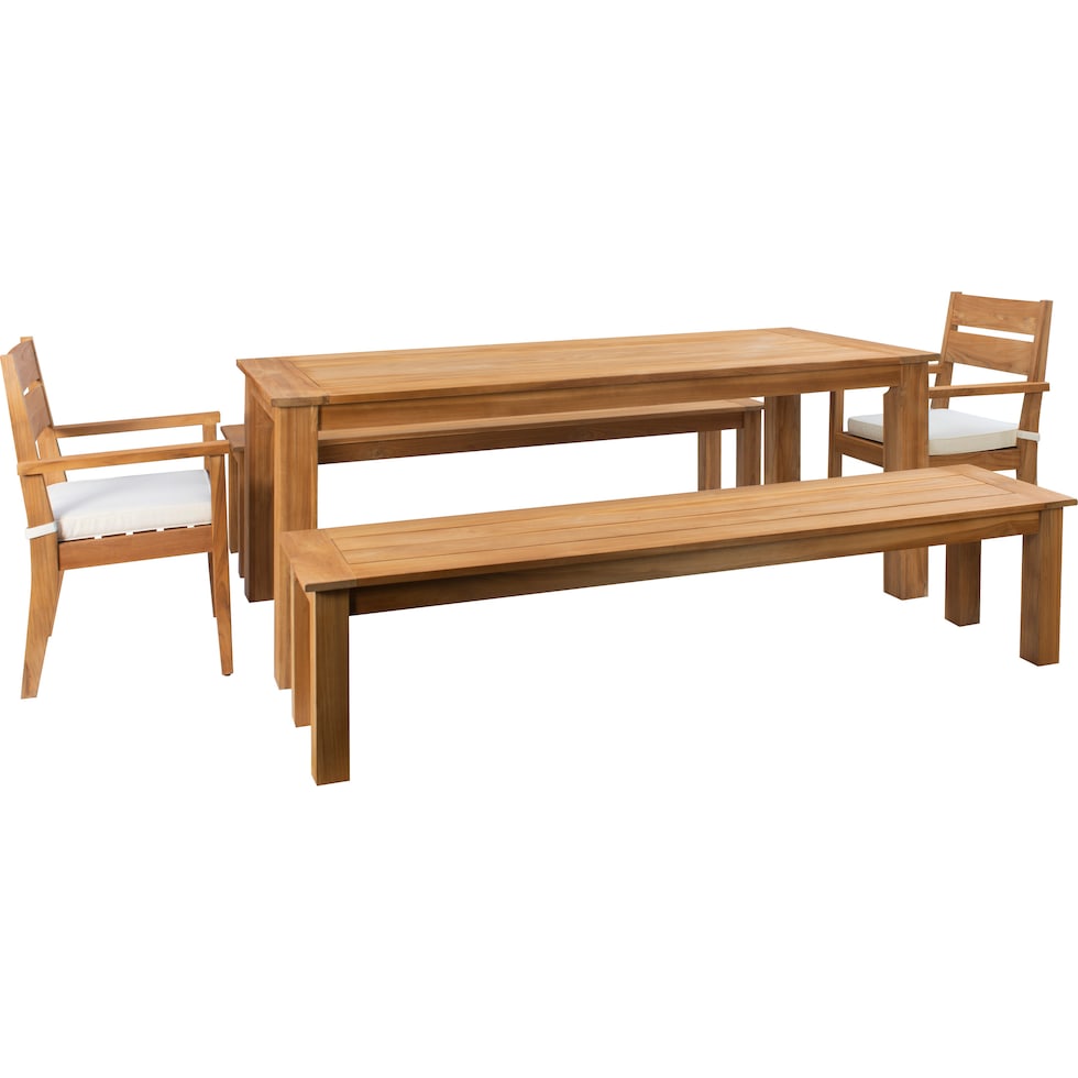 long beach light brown  pc outdoor dining   