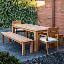 long beach light brown  pc outdoor dining   