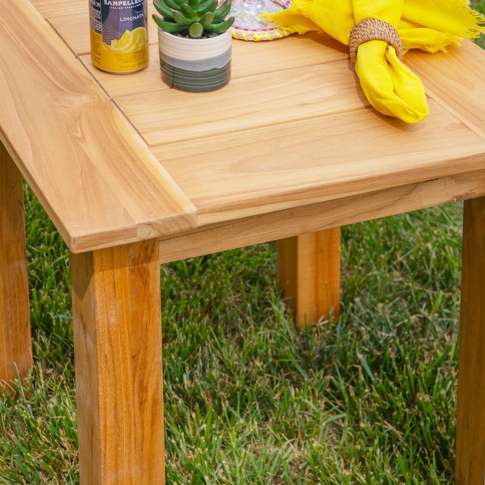 long beach light brown outdoor side table   