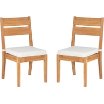 long beach natural antique white outdoor dining chair   