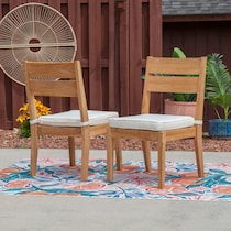 long beach natural antique white outdoor dining chair   
