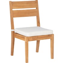 long beach natural antique white outdoor dining chair   