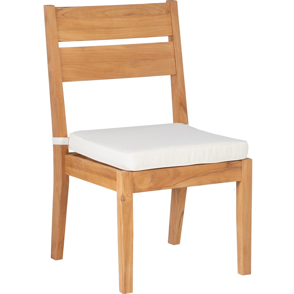 long beach natural antique white outdoor dining chair   