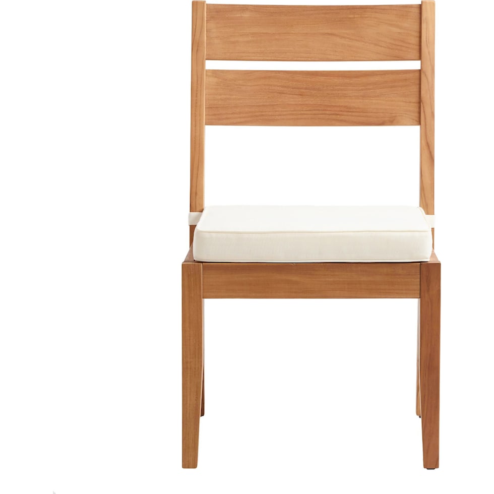 long beach natural antique white outdoor dining chair   