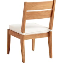 long beach natural antique white outdoor dining chair   